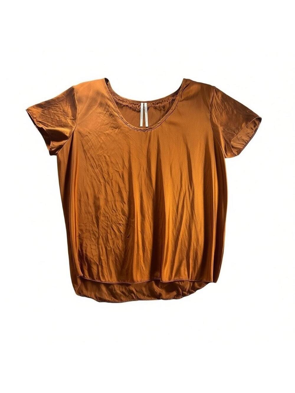 Anthropologie Bronze Silk Blouse